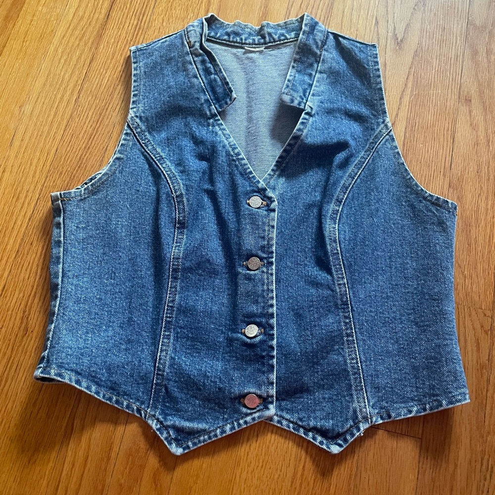 Vintage denim vest small